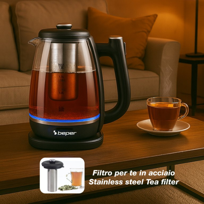 Beper P101BOL200 Fierbator electric cu filtru pentru ceai 1.8L [3]