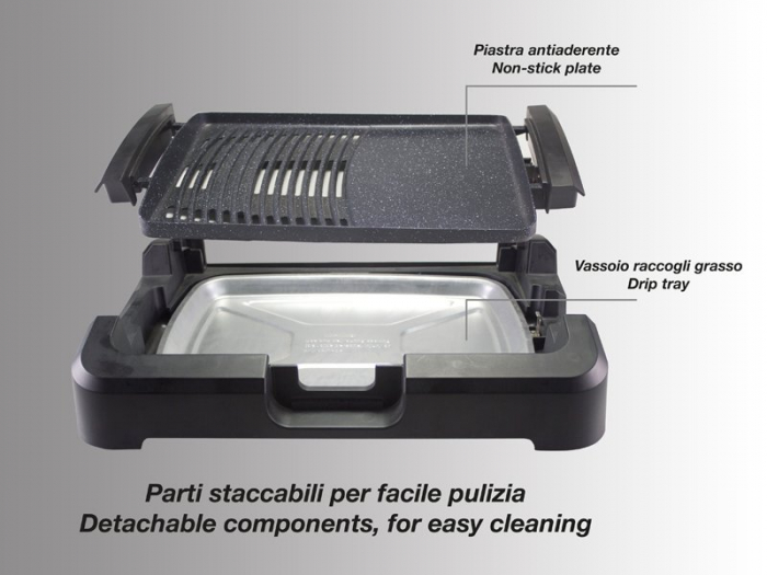 Gratar electric cu capac de sticla Beper 90.871 [13]
