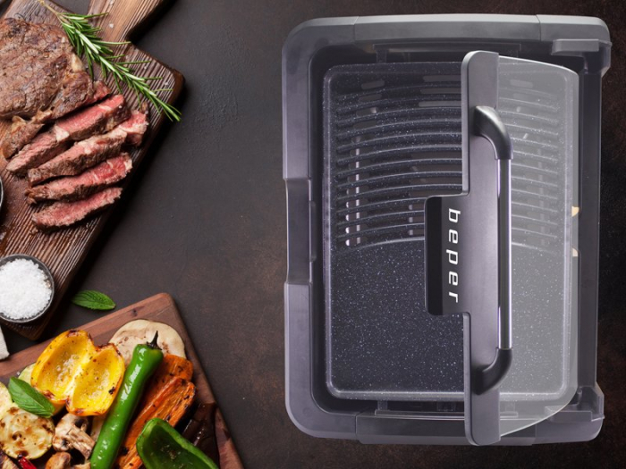 Gratar electric cu capac de sticla Beper 90.871 [7]