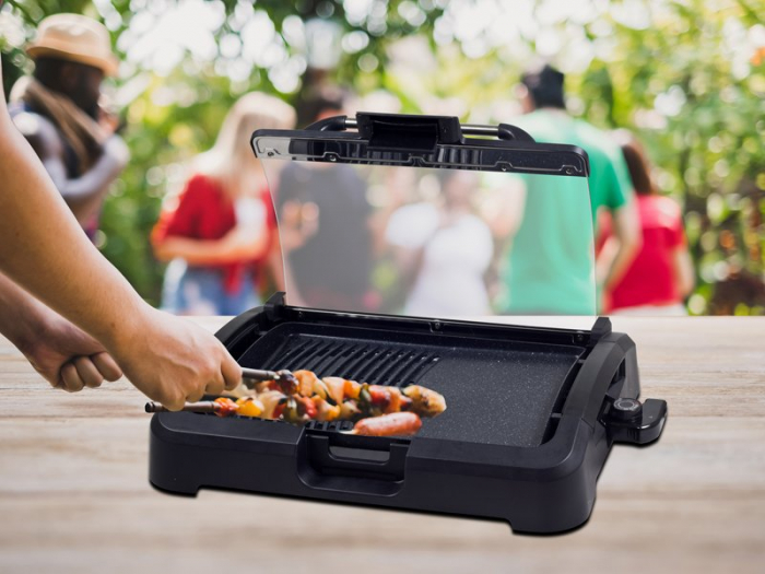 Gratar electric cu capac de sticla Beper 90.871 [8]