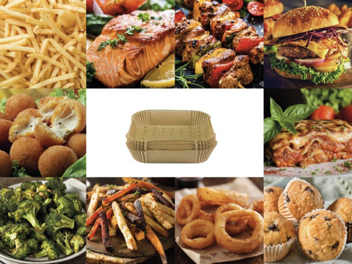 Set 50 hartii pentru Air Fryer - forma patrata Beper C103ACC003 [6]