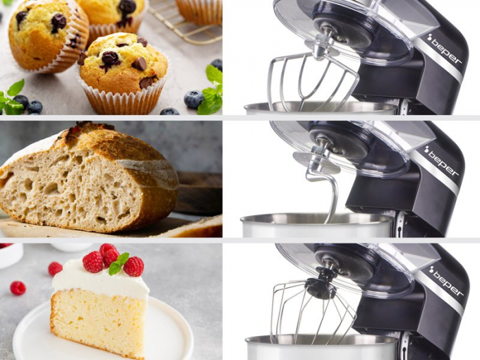 Mixer planetar cu bol de 7L Beper P102SBA550 [7]