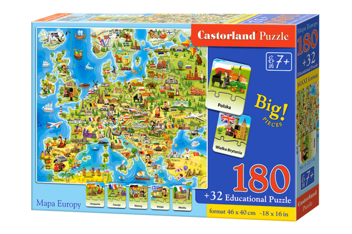 Puzzle Harta Europei 180 piese KX4796 [2]