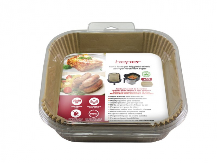 Set de 50 tavite de hartie pergament pentru friteuza cu aer Beper C103ACC004 [7]