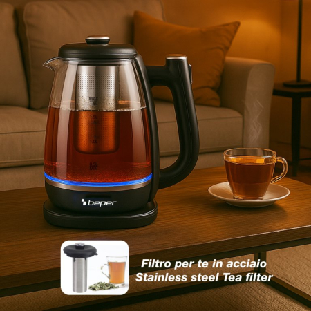 Beper P101BOL200 Fierbator electric cu filtru pentru ceai 1.8L [2]