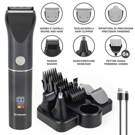 Ingrijire barbati - Beper P304CAP050 Aparat de tuns barba si parul TrimX 12