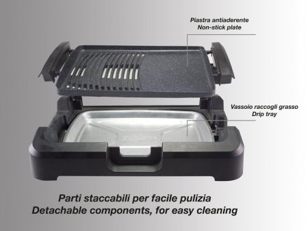 Gratar electric cu capac de sticla Beper 90.871 [12]