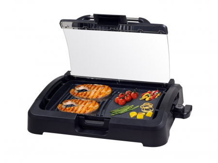 Bucatarie - Gratar electric cu capac de sticla Beper 90.871