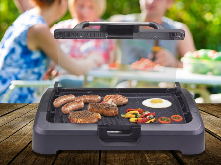 Gratar electric cu capac de sticla Beper 90.871 [8]