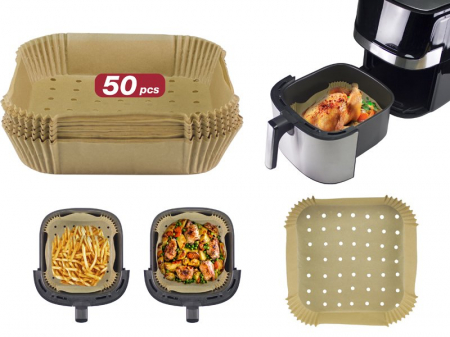 Set 50 hartii pentru Air Fryer - forma patrata Beper C103ACC003 [2]