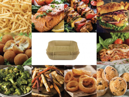 Set 50 hartii pentru Air Fryer - forma patrata Beper C103ACC003 [5]