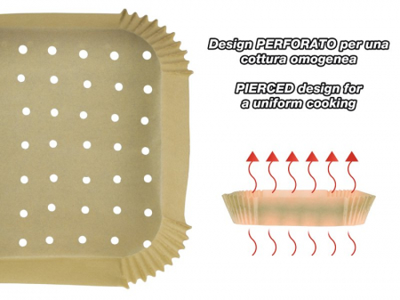 Set 50 hartii pentru Air Fryer - forma patrata Beper C103ACC003 [3]