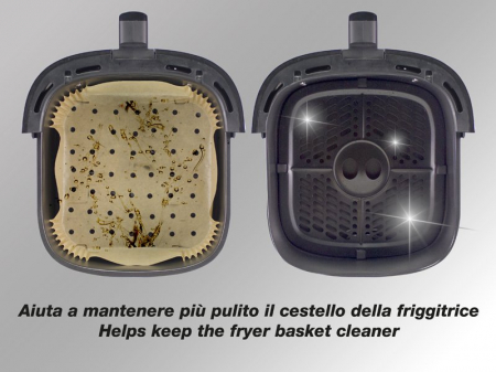 Set 50 hartii pentru Air Fryer - forma patrata Beper C103ACC003 [4]