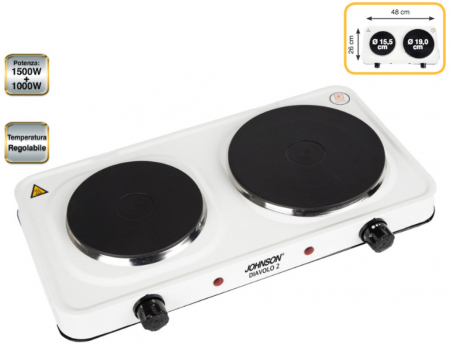 Gatire si Coacere - Plita electrica dubla Johnson DIAVOLO 2