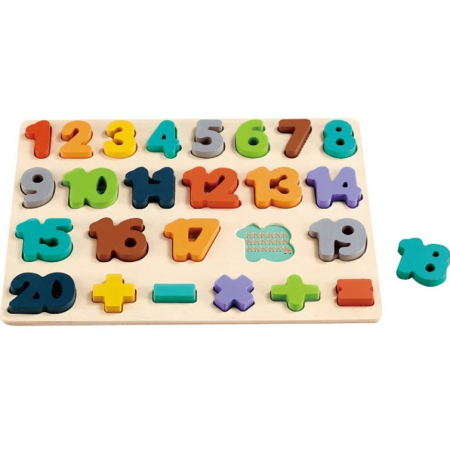 Puzzle incastru din lemn cu numere de la 1 la 20 Phoohi PH07J012 [2]
