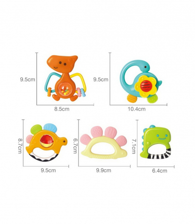 Hola - Set 5 jucarii bebe pentru dentitie Hola 1109