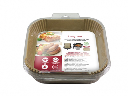 Set de 50 tavite de hartie pergament pentru friteuza cu aer Beper C103ACC004 [6]