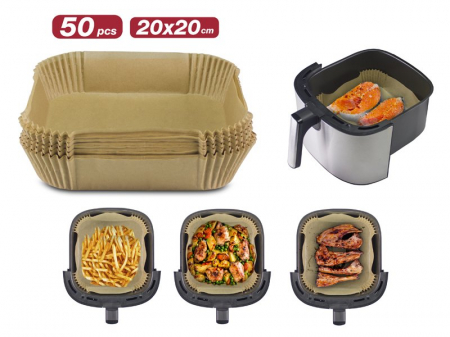 Bucatarie - Set de 50 tavite de hartie pergament pentru friteuza cu aer Beper C103ACC004