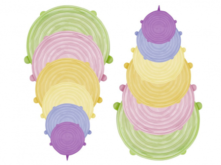 Ustensile bucatarie - Set de capace din silicon Beper C102COC101