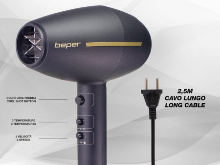 Uscator de par cu functie ionica Beper 40.406 [11]