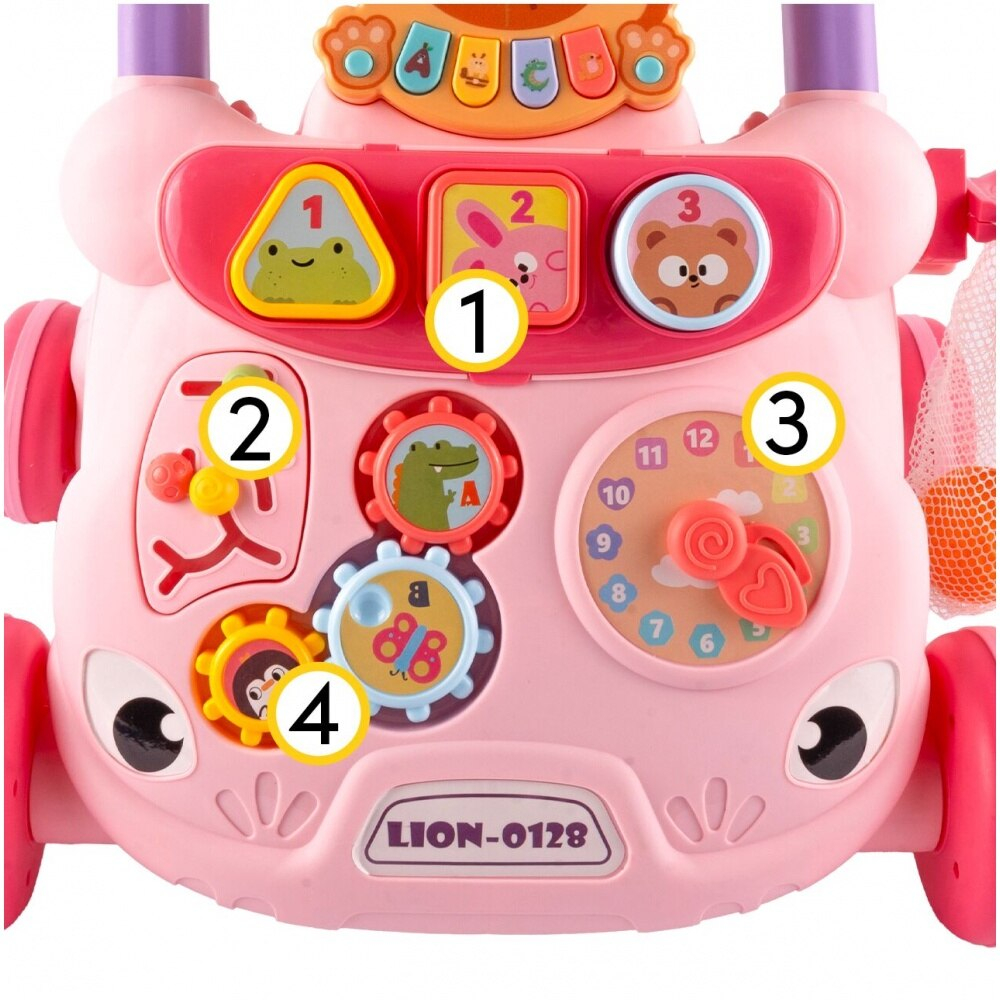 Antepremergator cu Pian si activitati educative, Lion Pink [4]