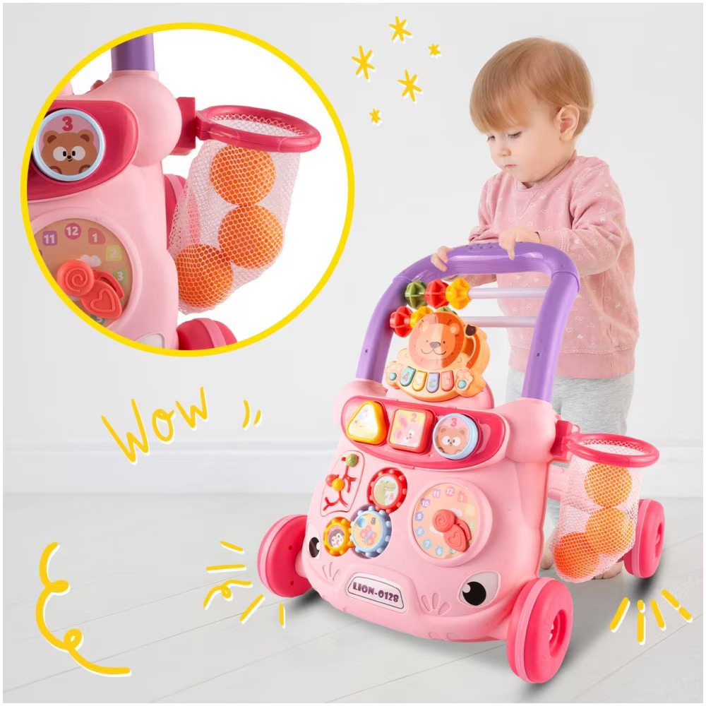 Antepremergator cu Pian si activitati educative, Lion Pink [7]