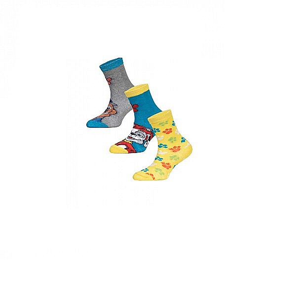 Set 3 perechi șosete băieți, albastru/galben/gri, Paw Patrol [2]