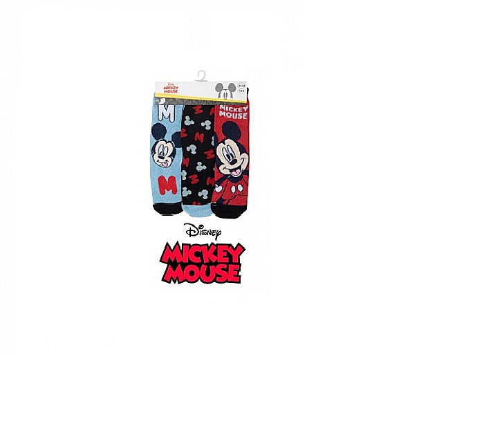 Set 3 perechi sosete băieti, albastru/negru/roșu Disney, Mickey Mouse [2]