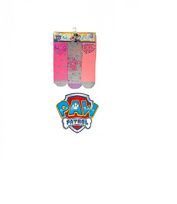 Set 3 perechi șosete fete, roz, Paw Patrol, modelul nr 1 [3]