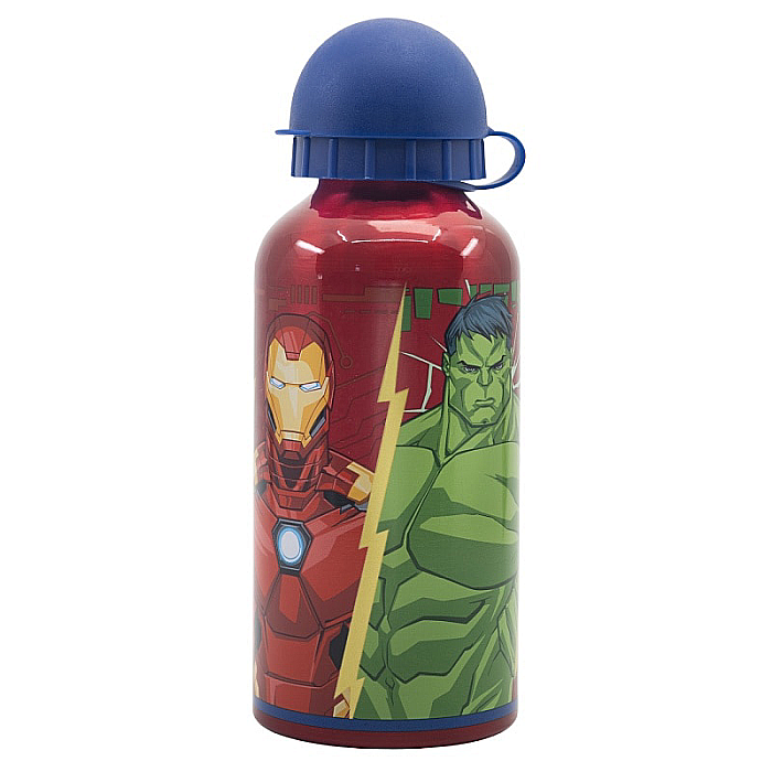 Sticlă de apă, pentru copii, din aluminiu, cu model Avengers, 400 ml [1]