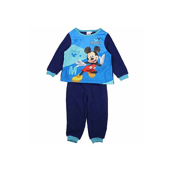 Pijama copii, cu mânecă lungă, polar, albastru, Junior, Mickey Mouse [1]