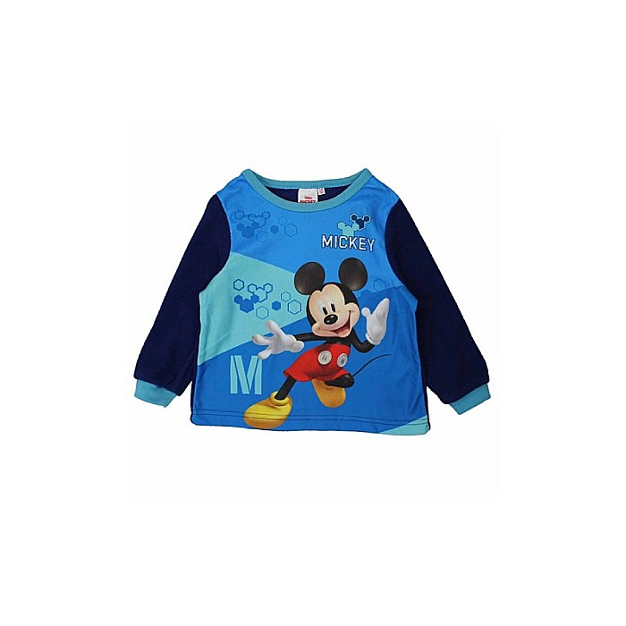 Pijama copii, cu mânecă lungă, polar, albastru, Junior, Mickey Mouse [2]