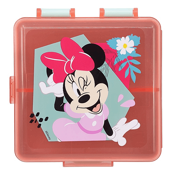 Cutie sandwich, multicompartimente, multicolor, fără BPA, Being, Minnie Mouse [3]