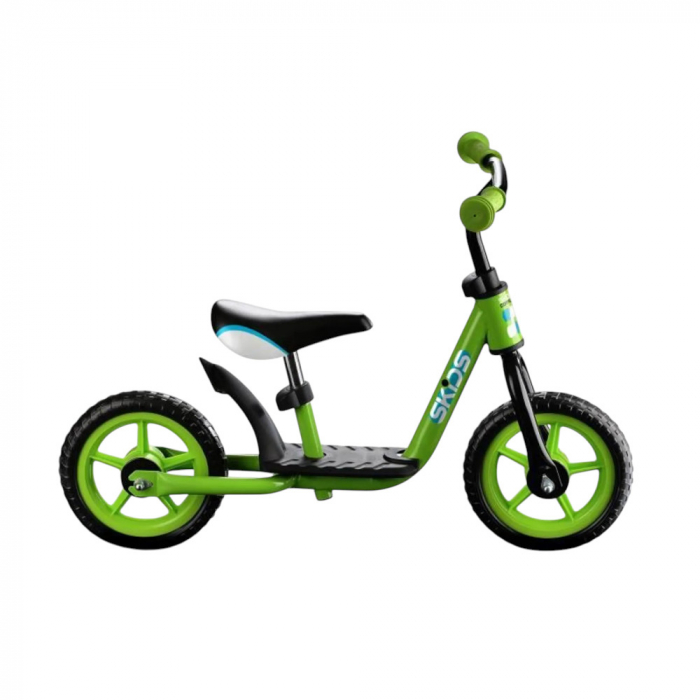 Bicicleta de echilibru copii 10”, verde, cadru otel, roti EVA, sa si ghidon reglabile, manere anti-strivire, rulmenti ABEC 5 [2]