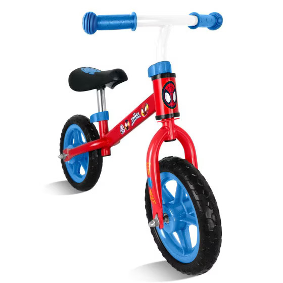 Bicicleta fara pedale copii Spidey, Stamp, Otel, 10", 1-3 ani, Rosu/Albastru [2]