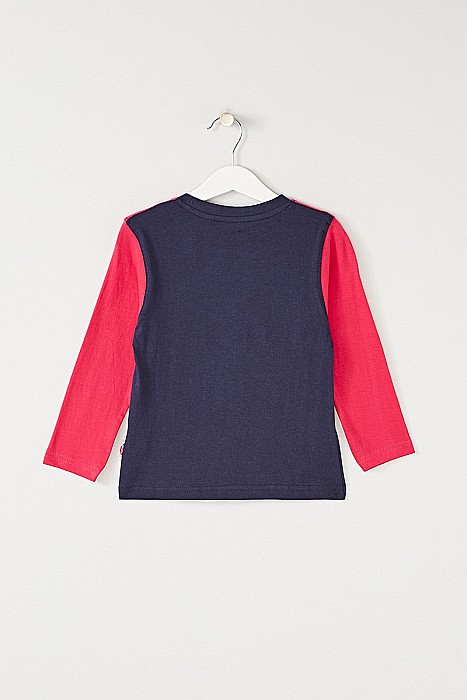 Tricou cu maneca lunga, 100% bumbac, albastru, Rock, Lee Cooper [2]