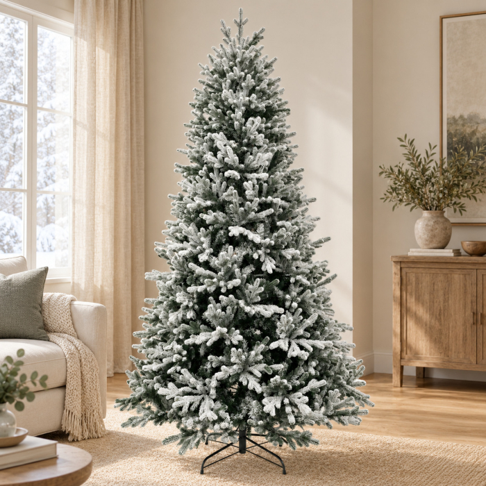 Brad artificial cu zăpadă 240 cm PVC/PE 1326 vârfuri [2]