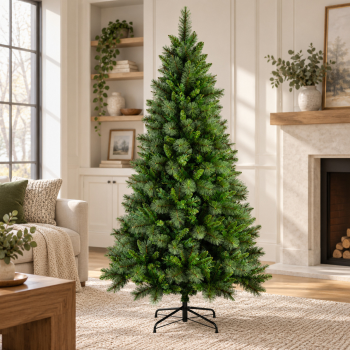 Brad artificial verde 210 cm PVC 1032 vârfuri [2]