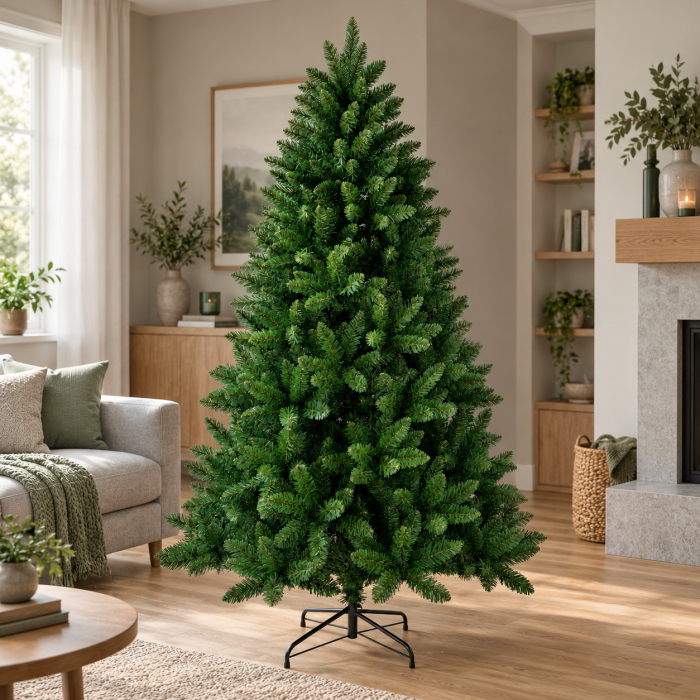 Brad artificial verde 210 cm PVC 1200 vârfuri [2]