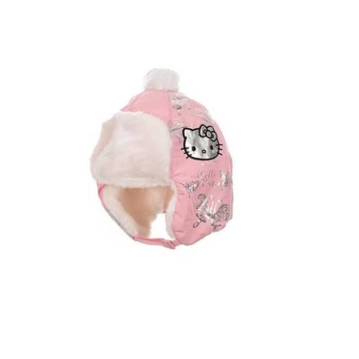Căciulă blană Hello Kitty fluturi cu urechi Roz [3]