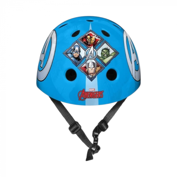 Casca protectie pentru bicicleta, trotineta, skateboard, role, rezistenta la impact, cu marime reglabila, 53-57 cm, multicolor, Avengers [2]