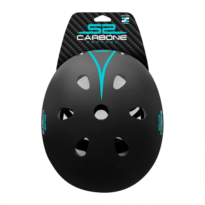 Casca protectie, pentru bicicleta, trotineta, skateboard, role, rezistenta la impact, cu marime reglabila, 53-57 cm, negru, Carbone Control [2]