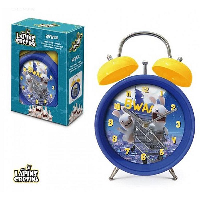 Ceas de masă desteptător pentru copii, albastru/galben, The Lapins Cretins, Disney [2]
