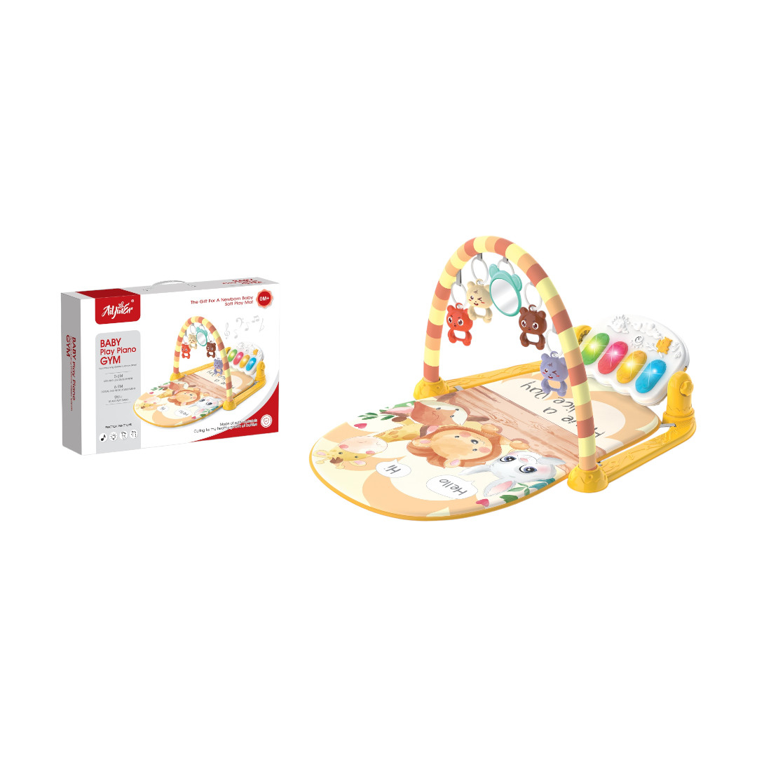Centru de activitate pentru copii multicolor, Homio, cu pian, jucarii si oglinda, arcada flexibila, Jungle Life [2]
