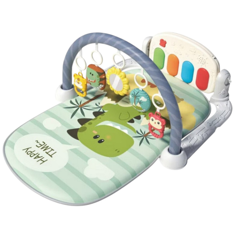 Centru de activitati cu pian 5 in 1 pentru dezvoltarea musculaturii picioarelor, sunete, jucarii zornaitoare Dino, multicolor [1]