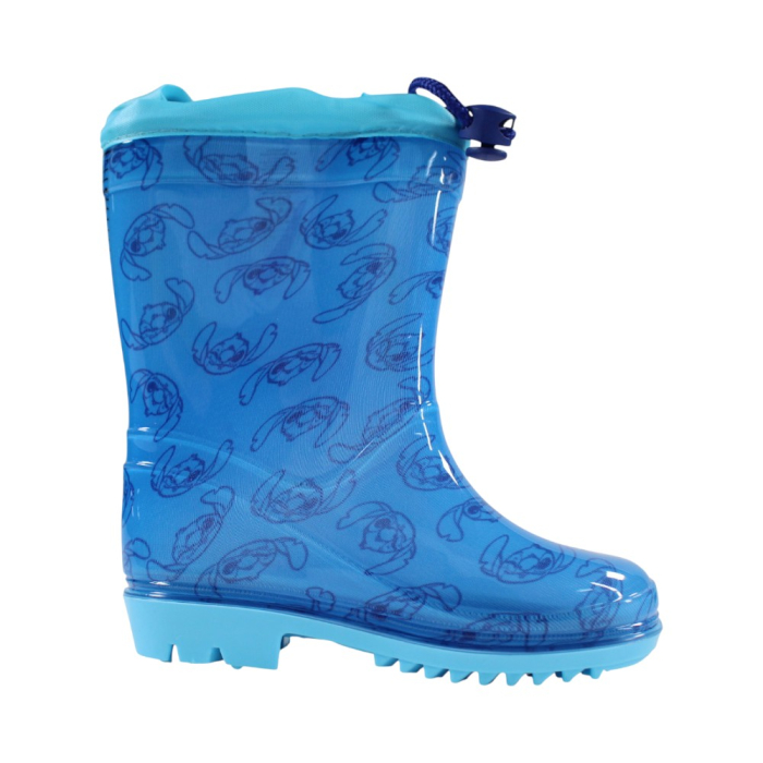 Cizme de ploaie cu șnur, albastru, Happy, Stitch [3]