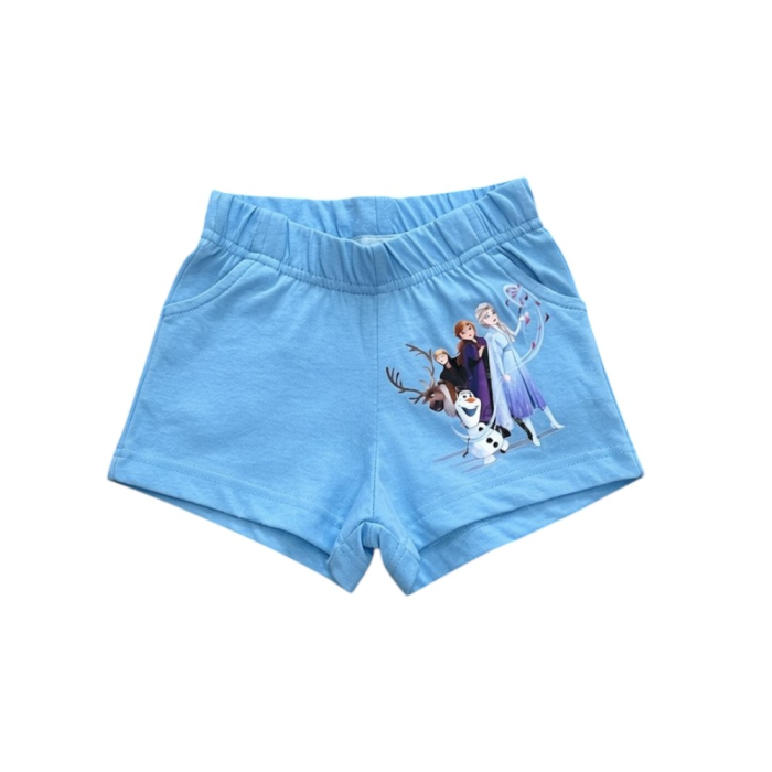 Compleu copii, 2 piese, mânecă scurtă, 100% bumbac, albastru, Frozen [3]