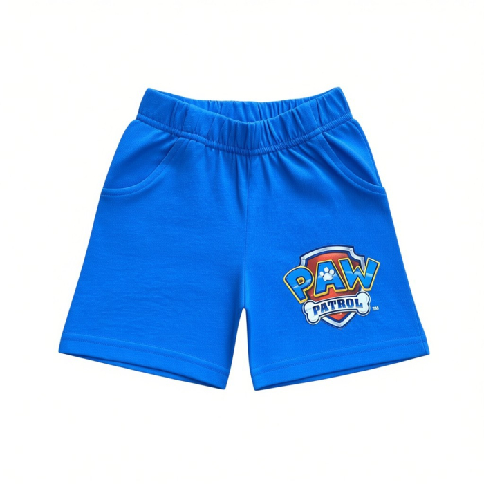 Compleu copii, 2 piese, mânecă scurtă, 100% bumbac, albastru, Paw Patrol [3]