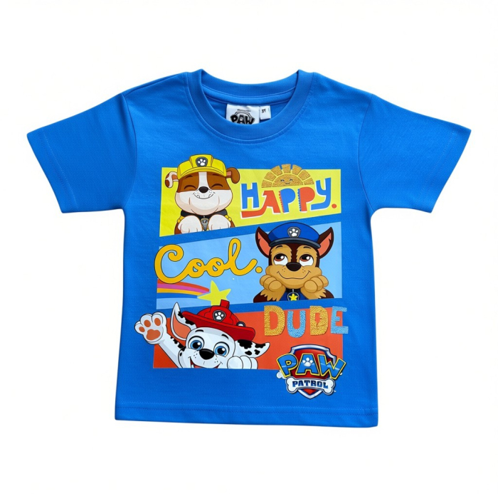 Compleu copii, 2 piese, mânecă scurtă, 100% bumbac, albastru, Paw Patrol [2]