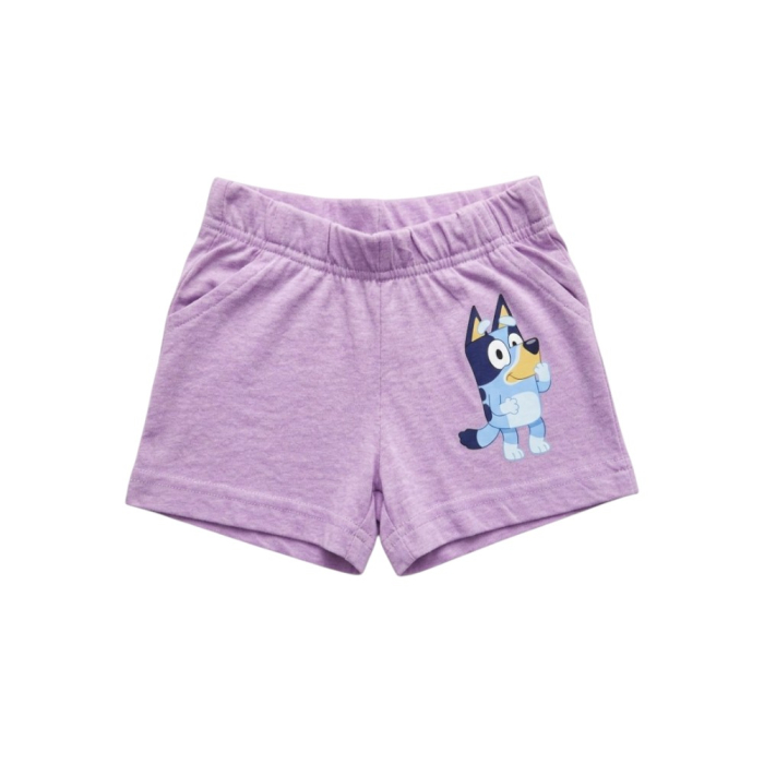 Compleu copii, 2 piese, mânecă scurtă, 100% bumbac, mov, Bluey [3]